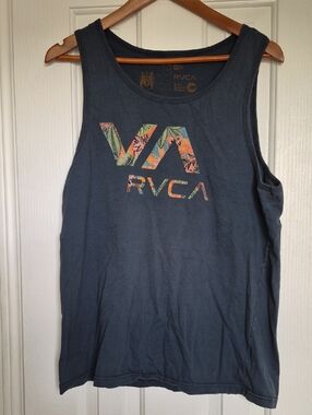 RVCA Navy Tank with Tropical Logo